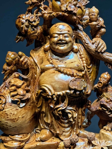 Tượng di lạc gỗ nu ngọc am đẹp