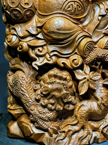 Tượng Ngài Thần Tài Gỗ Ngọc am thơm