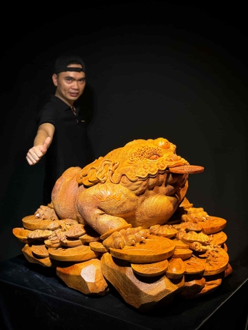 Tượng Thiềm Thừ Gỗ Hương ta siêu VIP
