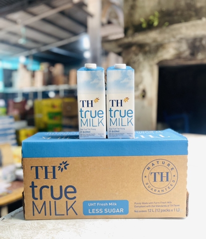 Sữa TH hộp 1L ít đường/12