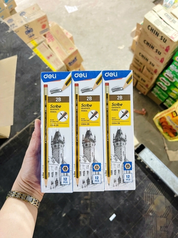 Bút chì gỗ Deli 2B Ec004/6H*12c