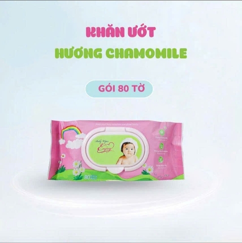 Khăn ướt Enjoy Baby hương Chamomile(Hồng)/30gói*80