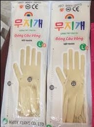 Găng tay cao su Đông cầu vồng dài size M
