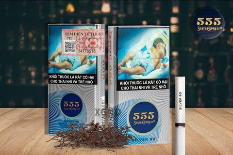 Thuốc lá ba số 555 Bạc/10