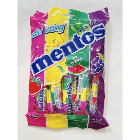 Kẹo Mentos mini màu tự nhiên 260g/22