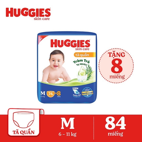 Bỉm - tã quần Huggies đại size M/3bịch*(76+6)