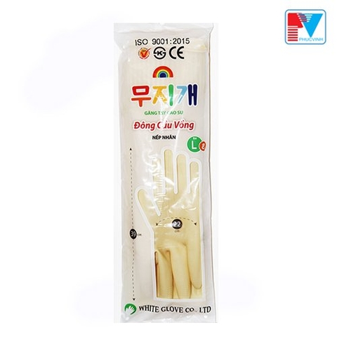 Găng tay cao su dài Đông c.vồng size L