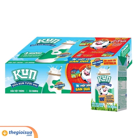 Sữa tươi Kun 100% bé có đường 110ml/48