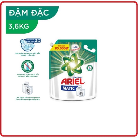 Nước giặt Ariel cửa trên đậm đặc 3,65L/4