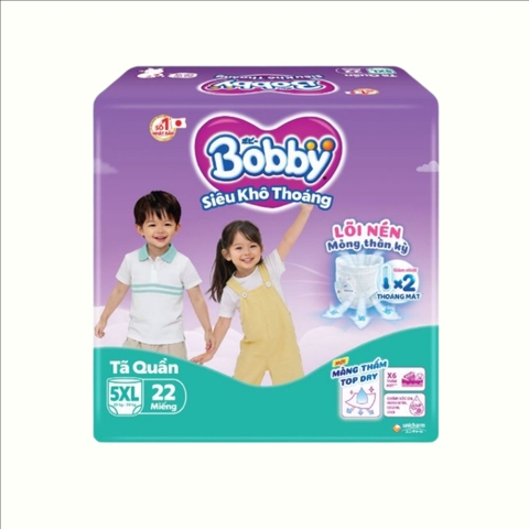 Bỉm - tã quần Bobby size 5XL/4*22 miếng