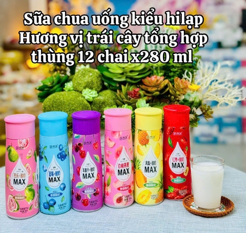 Sữa chua trái cây Max vị táo đỏ 280ml/12