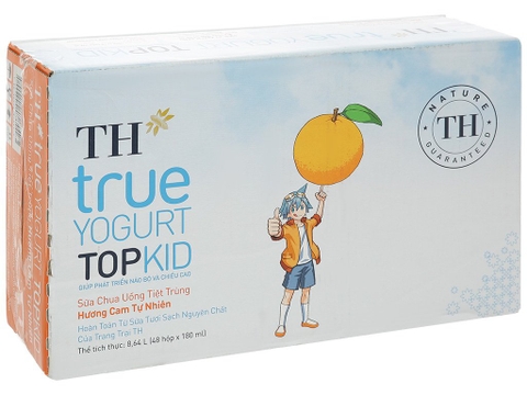 TH chua uống Topkid hương cam 180ml/48