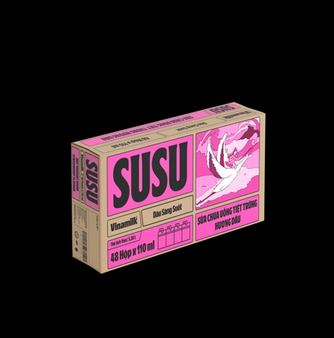 Sữa Susu hộp vị dâu 110ml/48
