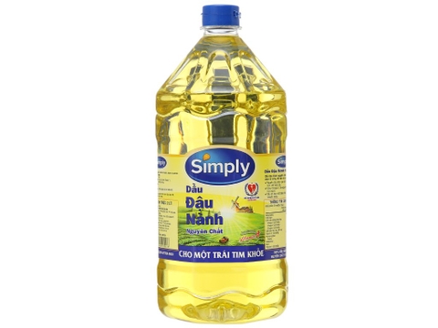 Dầu ăn Simply đậu nành can 2L/6