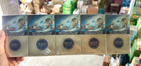 Thuốc lá Ba số (555) dẹt/10