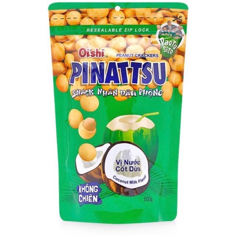 Đậu Phộng Oishi Pinattsu loại to vị cốt dừa/20 gói