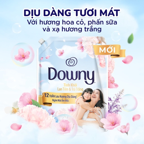 Nước xả Downy túi trắng tinh khôi 1,35L/9 túi
