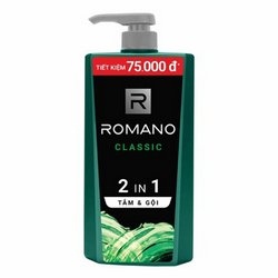 Tắm gội 2in1 Romano Classic 650ml/12 chai