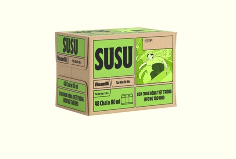 Sữa Susu lọ vị táo 80ml/48