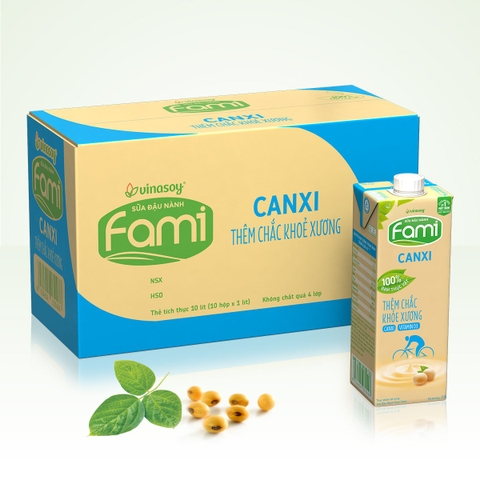 Sữa Fami canxi hộp 1L/10