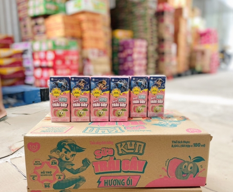 Sữa Kun trái cây hương Ổi 180ml/48