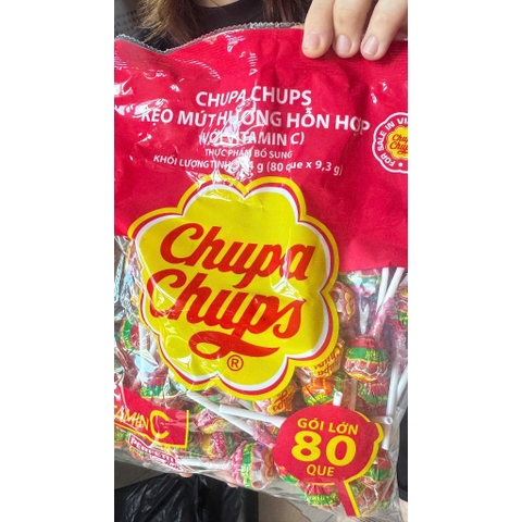 Kẹo mút Chupa Chups hỗn hợp (đỏ)/16b*80
