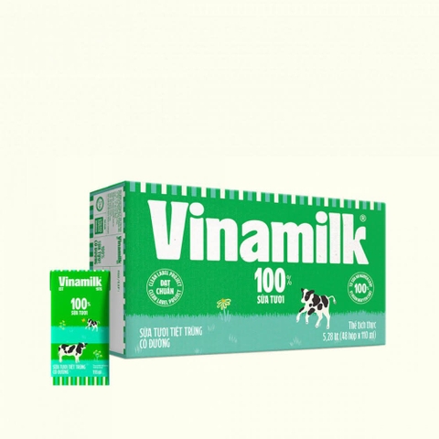 Sữa Vinamilk có đường 100% (110ml)/48