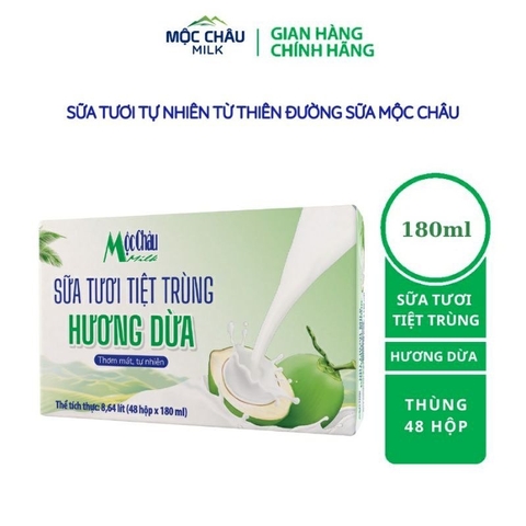 Sữa mộc châu dừa 180ml/48