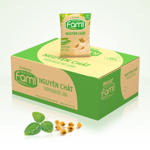 Sữa bịch Fami nguyên chất có đường 200ml/40