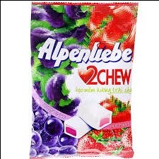 Kẹo Alpenliebe 2chew mềm hương dâu&nho 220,5g/24