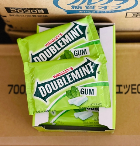 Kẹo Gum Doublemint hàng vỉ 11,6g/12 vỉ
