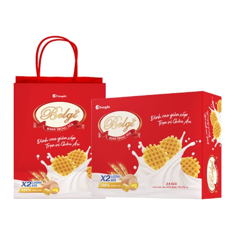Bánh Belgi Tràng An giòn xốp HỘP 333g/8