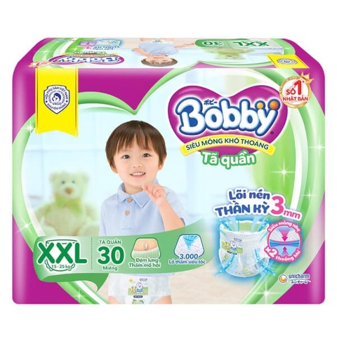 Bỉm - tã quần Bobby Size XXL/4*30m