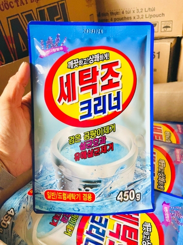 Bột vệ sinh lồng giặt Hàn Quốc 450g/20 gói