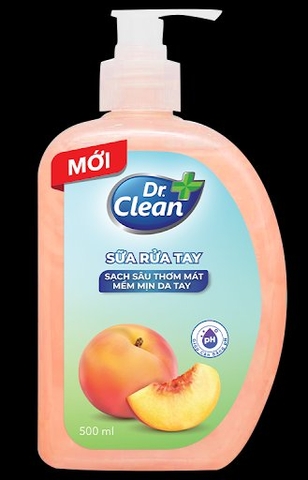 Nước rửa tay DR.Clean hương đào 500ml/12