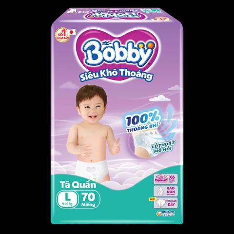 Bỉm - tã quần Bobby size L đại/4*70m