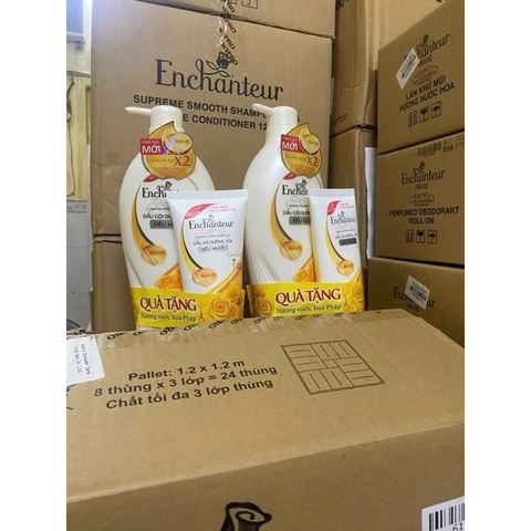 D.Gội Enchanteur vàng 650ml kẹp/12