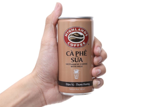 Cà phê lon Highlands nhỏ 185ml/24 lon