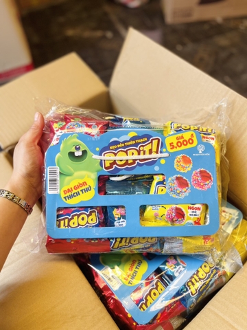 Kẹo dẻo thiên thạch mix vị Popit/4bịch*3dây*10gói
