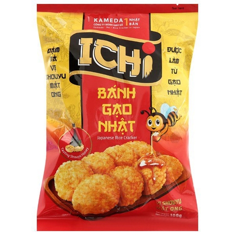 Bánh gạo nhật Ichi mật ong 100g/20 gói