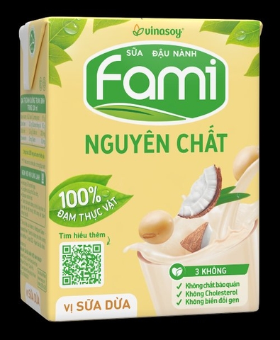 Sữa Fami Ng.chất vị sữa dừa/Đường đen 200ml/6L*6H