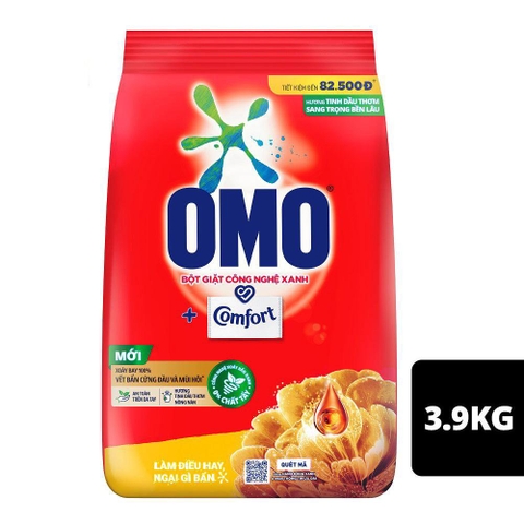 Bột giặt Omo comfor TDT 3,9kg/3 gói