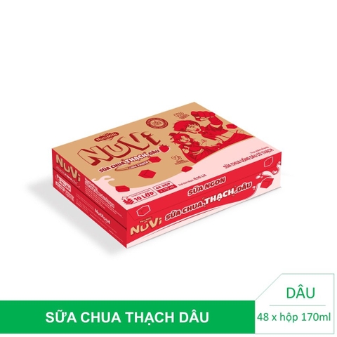 Sữa thạch Nuvi vị dâu 110ml/12 vỉ/4 hộp