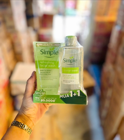 Sữa rửa mặt Simple kẹp nc tẩy trang/6