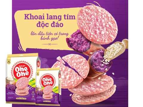 Bánh gạo khoai lang tím One One 166g/20