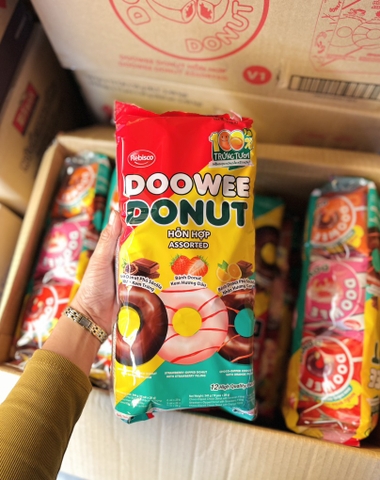 Bánh Donut kem Mix (hỗn hợp) túi 360g/10