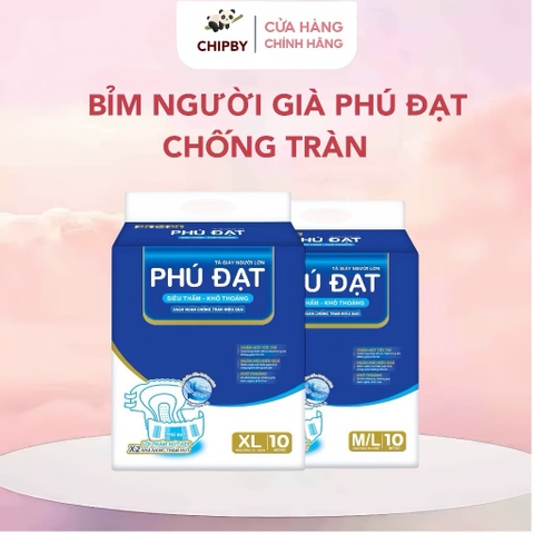 Tã giấy người lớn Phú Đạt chống tràn M/L/10*10
