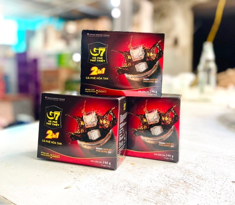 Cafe G7 hòa tan đen 2in1 240g/24 hộp*15 gói