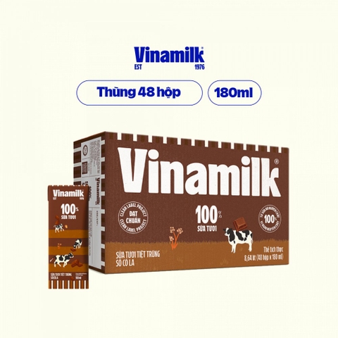 Sữa Vinamilk Socola 100% (180ml)/48