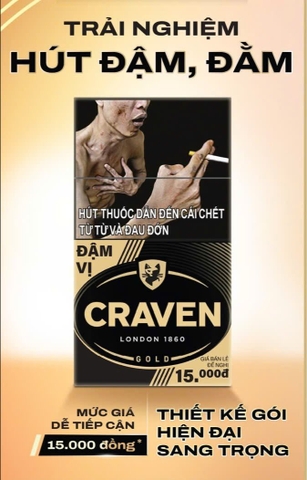 Thuốc lá Craven mèo Vàng/10